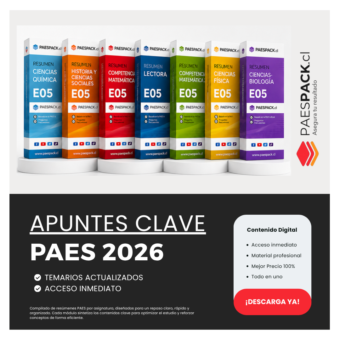 PAESPACK 2026 - Apuntes Clave Por Asignatura