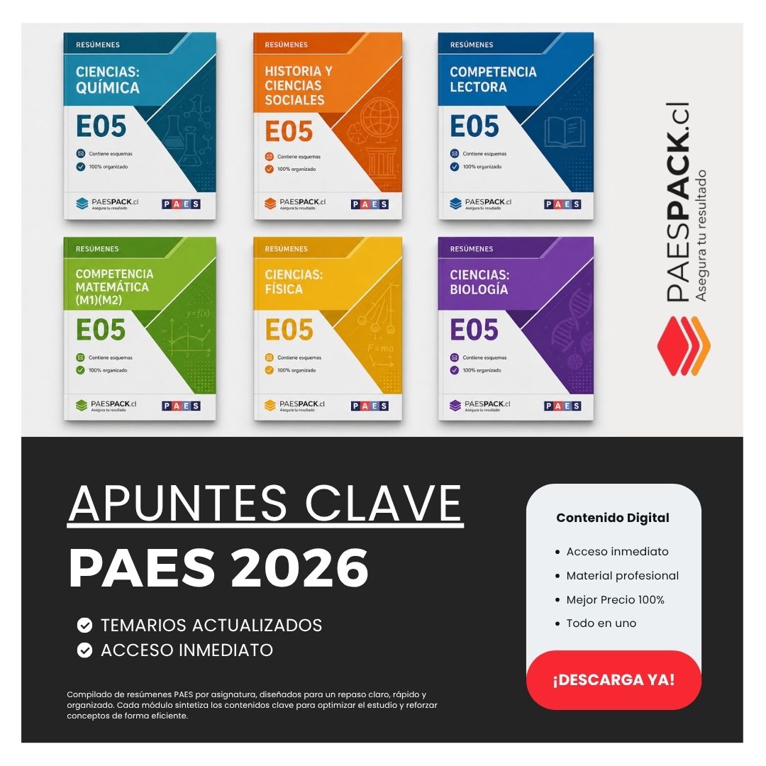 APUNTES CLAVE PAES 2026 – Resúmenes por Asignatura